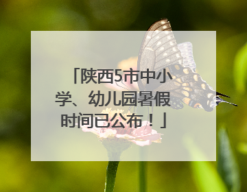 陕西5市中小学、幼儿园暑假时间已公布！