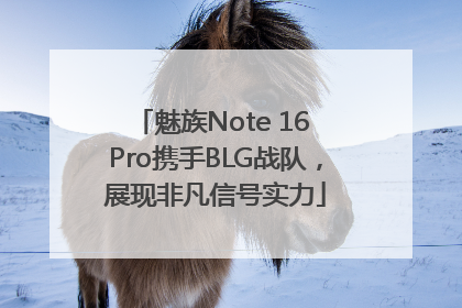 魅族Note 16 Pro携手BLG战队，展现非凡信号实力