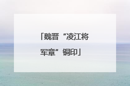 魏晋“凌江将军章”铜印