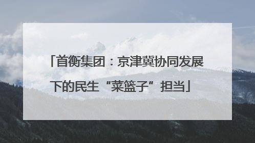 首衡集团：京津冀协同发展下的民生“菜篮子”担当