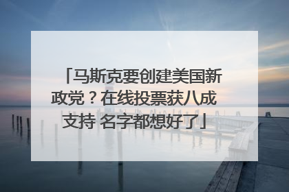 马斯克要创建美国新政党？在线投票获八成支持 名字都想好了