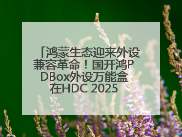 鸿蒙生态迎来外设兼容革命！国开鸿PDBox外设万能盒在HDC 2025大放异彩