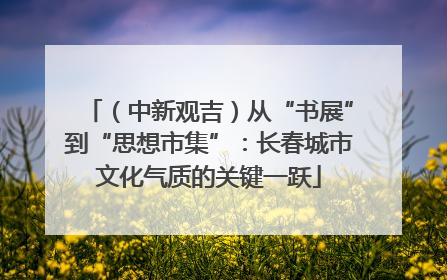 （中新观吉）从“书展”到“思想市集”：长春城市文化气质的关键一跃