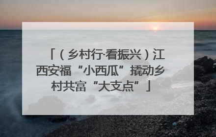 （乡村行·看振兴）江西安福“小西瓜”撬动乡村共富“大支点”