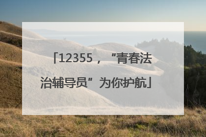 12355，“青春法治辅导员”为你护航