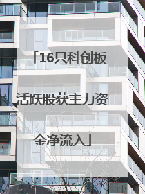 16只科创板活跃股获主力资金净流入