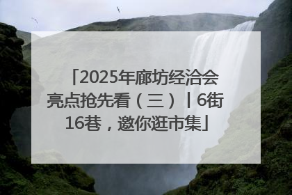 2025年廊坊经洽会亮点抢先看（三）丨6街16巷，邀你逛市集