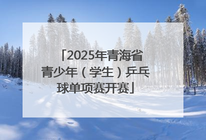2025年青海省青少年（学生）乒乓球单项赛开赛