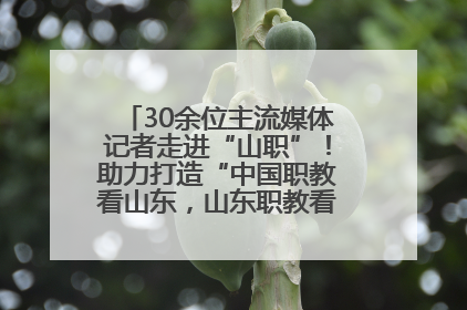 30余位主流媒体记者走进“山职”！助力打造“中国职教看山东，山东职教看山职”金名片