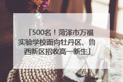 500名！菏泽市万福实验学校面向牡丹区、鲁西新区招收高一新生
