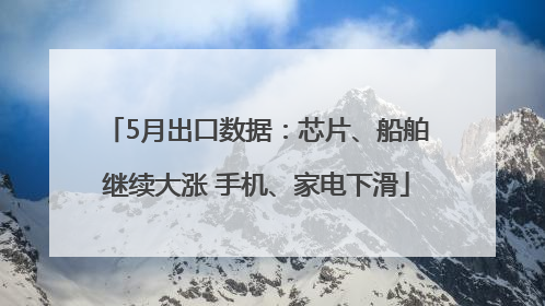 5月出口数据：芯片、船舶继续大涨 手机、家电下滑