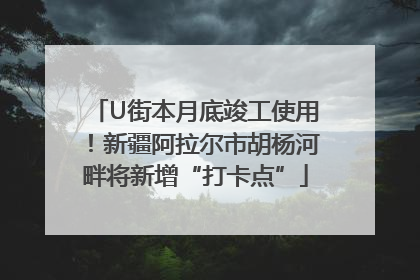U街本月底竣工使用！新疆阿拉尔市胡杨河畔将新增“打卡点”